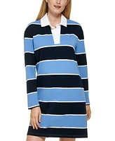 Tommy Hilfiger Women's Rugby Collared Dress - Preppy Stripes