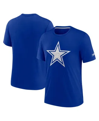 Men's Nike Royal Distressed Dallas Cowboys Playback Logo Tri-Blend T-shirt