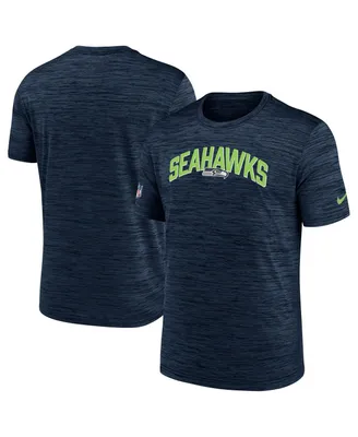 Men's Nike College Navy Seattle Seahawks Velocity Athletic Stack Performance T-shirt