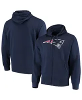 Men's G-iii Sports by Carl Banks Navy New England Patriots Primary Logo Full-Zip Hoodie