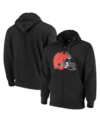 Men's G-iii Sports by Carl Banks Charcoal Cleveland Browns Primary Logo Full-Zip Hoodie