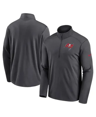 Men's Nike Anthracite Tampa Bay Buccaneers Logo Pacer Performance Half-Zip Jacket