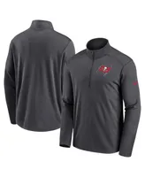 Men's Nike Anthracite Tampa Bay Buccaneers Logo Pacer Performance Half-Zip Jacket