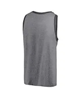 Men's Fanatics Heathered Gray and Heathered Charcoal Chicago Bears Famous Tri-Blend Tank Top