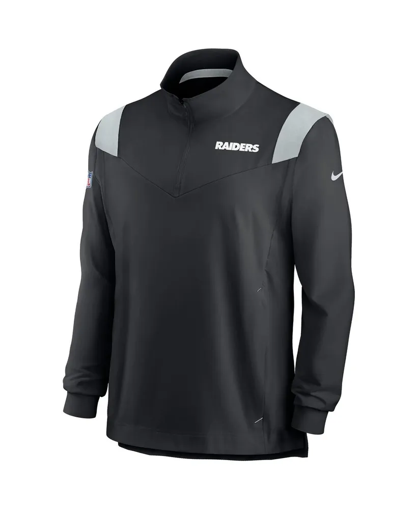 Men's Nike Black Las Vegas Raiders 2021 Sideline Coaches Repel Quarter-Zip Jacket