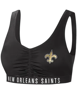 Women's G-iii 4Her by Carl Banks Black New Orleans Saints All-Star Bikini Top
