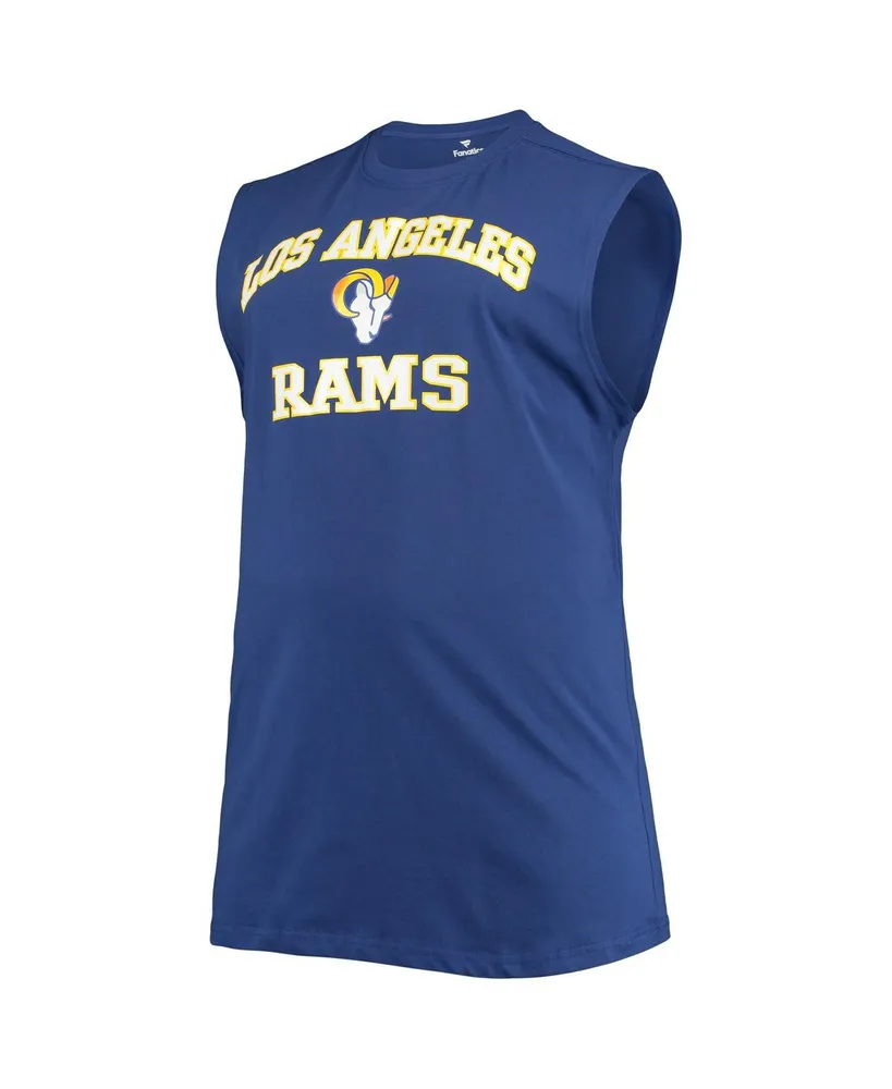 Men's Royal Los Angeles Rams Big and Tall Muscle Tank Top