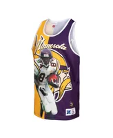 Men's Mitchell & Ness Randy Moss Purple, Gold Minnesota Vikings Retired Player Graphic Tank Top