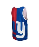 Men's Mitchell & Ness Lawrence Taylor Royal, Red New York Giants Retired Player Graphic Tank Top