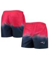 Men's Foco Red, Navy New England Patriots Dip-Dye Swim Shorts