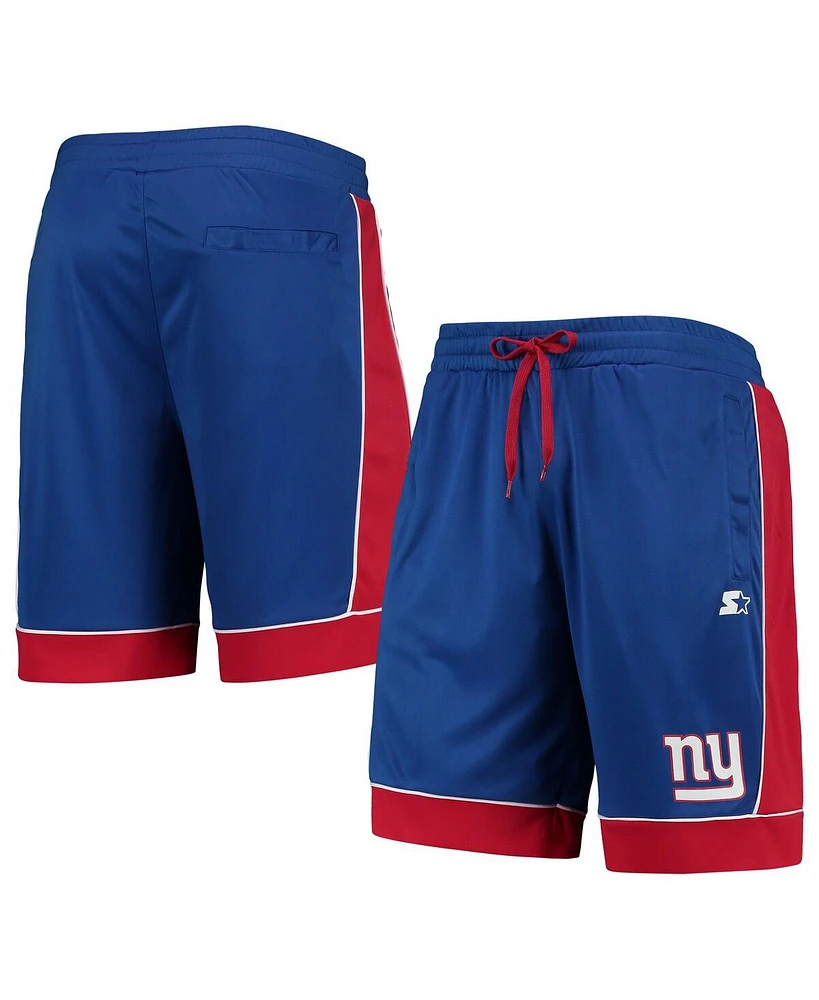Men's Starter Royal, Red New York Giants Fan Favorite Fashion Shorts