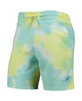 Men's New Era White Miami Dolphins Tie-Dye Shorts