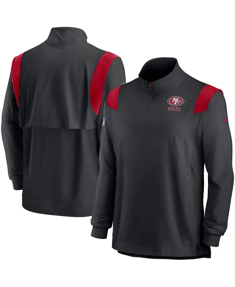 Baltimore Ravens Nike Sideline Coach Chevron Lockup Quarter-Zip Long Sleeve  Top - Black