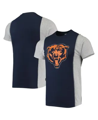 Men's Refried Apparel Navy, Heathered Gray Chicago Bears Split T-shirt