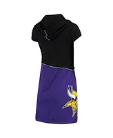 Women's Refried Apparel Black, Purple Minnesota Vikings Hooded Mini Dress