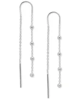 Giani Bernini Polished Ball Chain Threader Drop Earrings in 18k Gold-Plated Sterling Silver, Created for Macy's (Also in Sterling Silver)