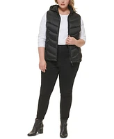 Charter Club Plus Packable Hooded Puffer Vest, Created for Macy's