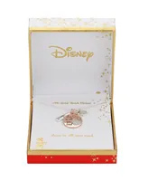 Disney Cubic Zirconia Minnie Mouse Charm Necklace (0.01 ct. t.w.) in 14K Rose Gold Flash Plated - Rose Gold Two