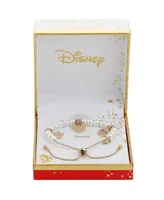 Disney Crystal Mickey Mouse Charm Bolo Bracelet (0.06 ct. t.w.) in 14K Gold Flash Plated