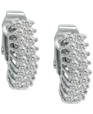 Giani Bernini Cubic Zirconia Clip-On Hoop Earrings, Created for Macy's