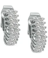 Giani Bernini Cubic Zirconia Clip-On Hoop Earrings, Created for Macy's