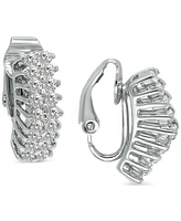 Giani Bernini Cubic Zirconia Clip-On Hoop Earrings, Created for Macy's
