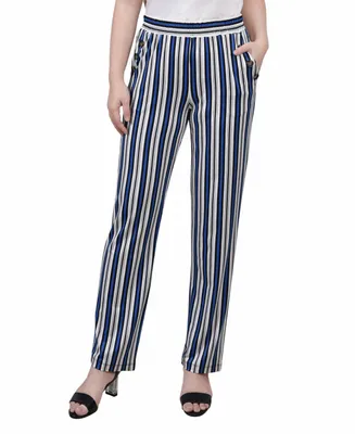 Ny Collection Petite Wide Waist Pull On Pants