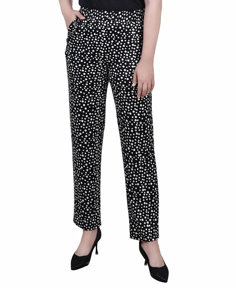 Ny Collection Petite Wide Waist Pull On Pants