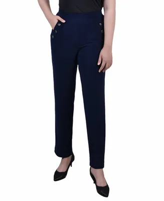 Ny Collection Petite Wide Waist Pull On Pants