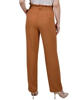 Ny Collection Petite Belted Paper Bag Waist Pants