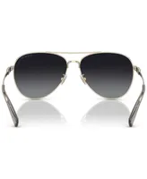 Coach Women's Polarized Sunglasses, HC714061-yp - Shiny Light Gold