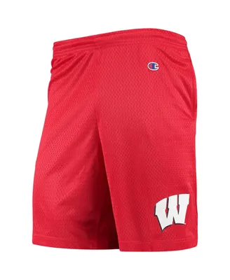 Men's Champion Red Wisconsin Badgers College Mesh Shorts