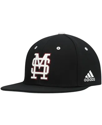 Men's adidas Black Mississippi State Bulldogs On-Field Baseball Fitted Hat