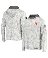 Men's Colosseum Arctic Camo Nebraska Huskers Oht Military-Inspired Appreciation Long Sleeve Hoodie Top