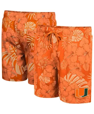 Men's Colosseum Orange Miami Hurricanes The Dude Swim Shorts