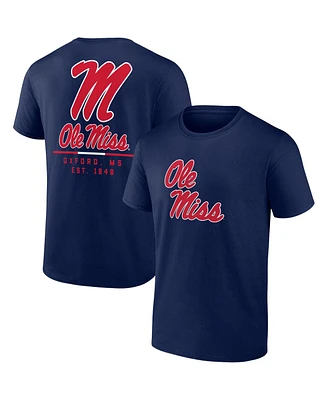 Men's Fanatics Navy Ole Miss Rebels Game Day 2-Hit T-shirt