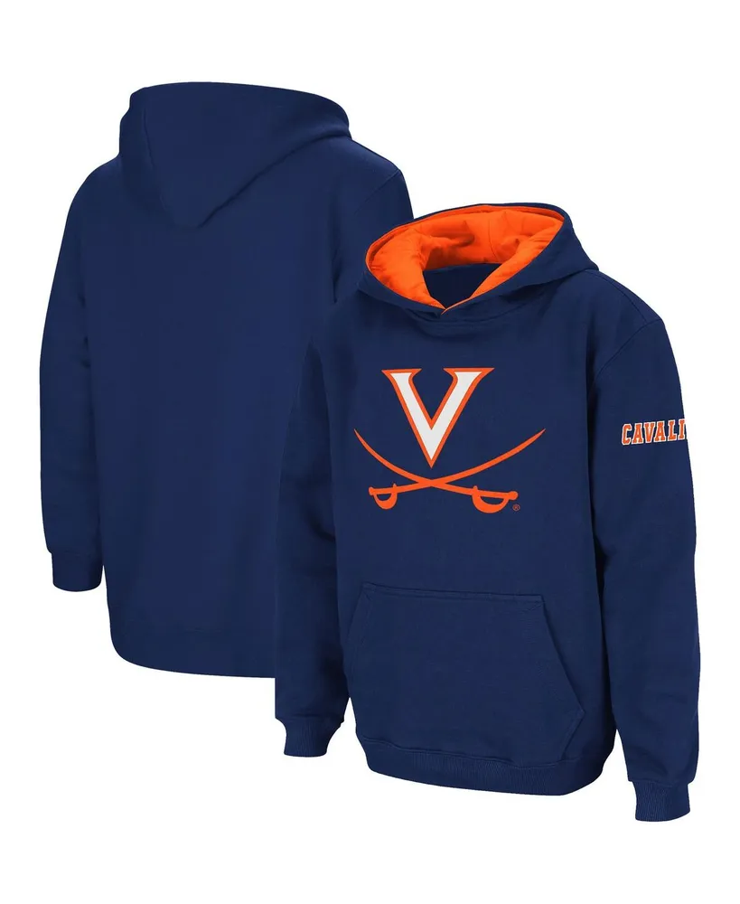 Big Boys Navy Virginia Cavaliers Logo Pullover Hoodie