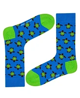 Love Sock Company Women's Turtle W-Cotton Novelty Crew Socks with Seamless Toe Design, Pack of 1