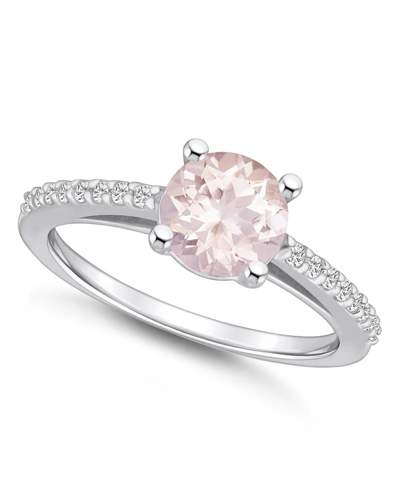 Macy's Morganite (1-1/4 ct. t.w.) and Diamond (1/6 Ring 14K Gold