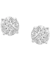 Effy Diamond Cluster Stud Earrings (1/2 ct. t.w.) in 14k White Gold