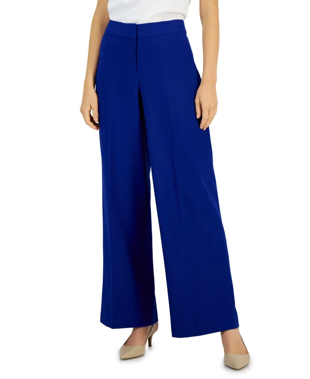 Tahari ASL Women's Pleated-Front Wide-Leg Pants - Macy's