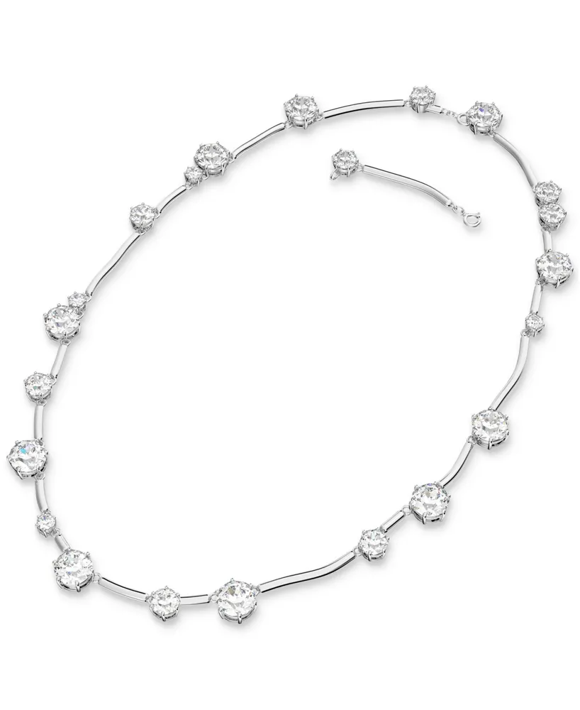 Swarovski Silver-Tone Constella Crystal All Around Necklace, 19-3/4" + 2" extender