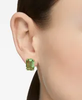Swarovski Gold-Tone Millenia Green Stone Stud Earrings