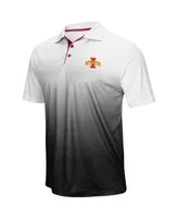 Men's Colosseum Gray Iowa State Cyclones Magic Team Logo Polo Shirt