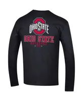 Men's Champion Ohio State Buckeyes Team Stack 3-Hit Long Sleeve T-shirt