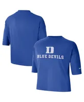 Women's Nike Royal Duke Blue Devils Crop Performance T-shirt