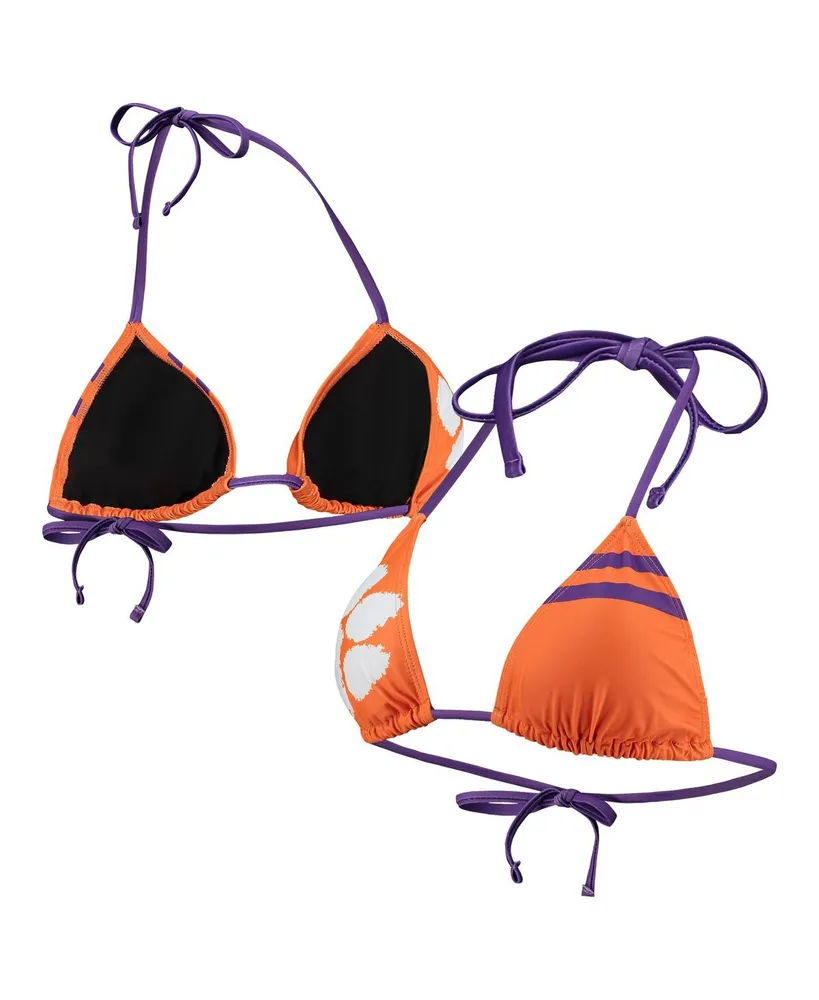 Women's Foco Orange Clemson Tigers Wordmark Bikini Top