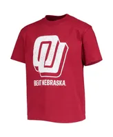 Big Boys Champion Crimson Oklahoma Sooners Game Of The Century 50th Anniversary Disco T-shirt