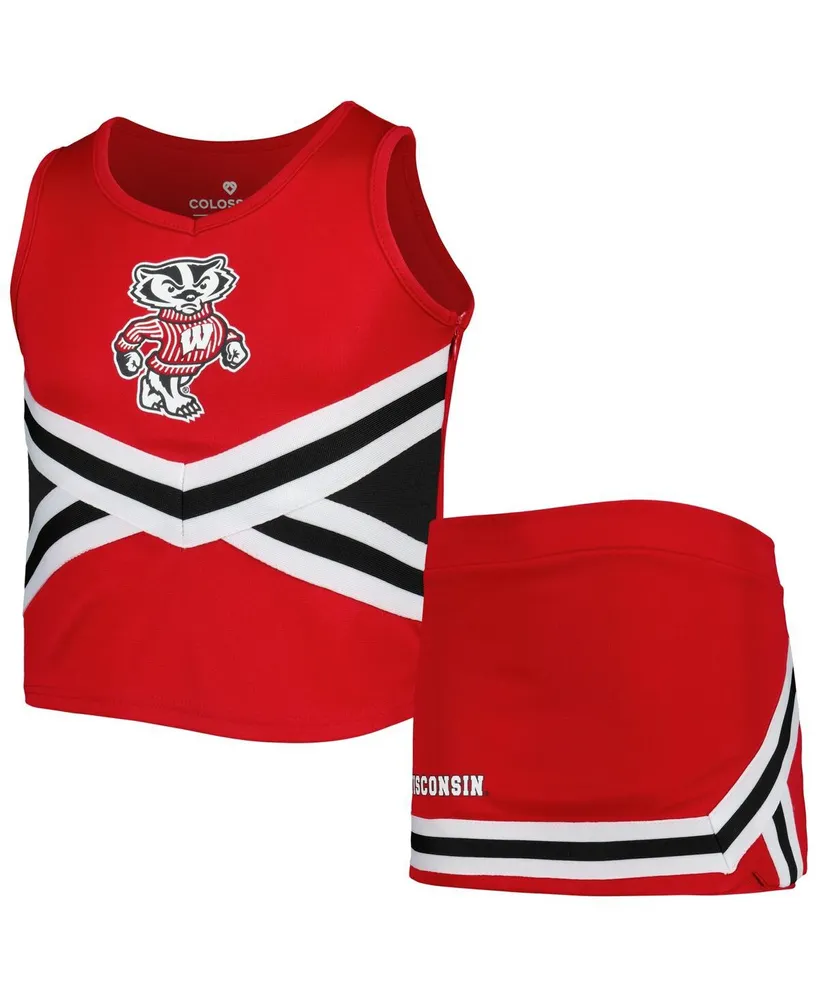 Big Girls Colosseum Red Wisconsin Badgers Carousel Cheerleader Set