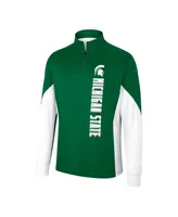 Men's Colosseum Green Michigan State Spartans Bart Quarter-Zip Windshirt